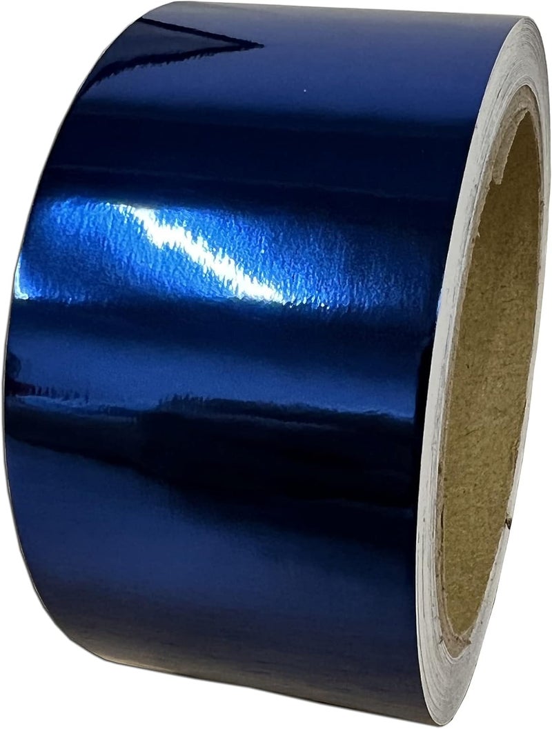 LZLRUN Free Tool Kit Mirror Blue Vinyl Tape for Black Out Chrome Delete Window Trim Door Trim (2Inches x 30Feet) - Image 2